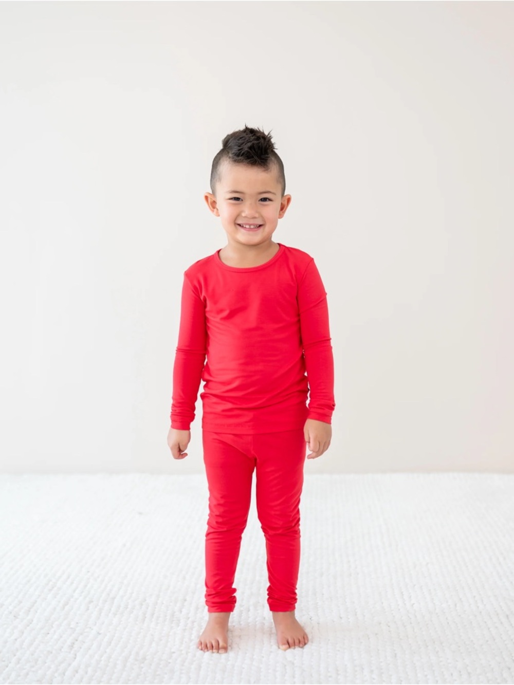 Kyte Baby Cardinal Red Matching Long Sleeve Pajamas Size 3T 100% Bamboo NWT